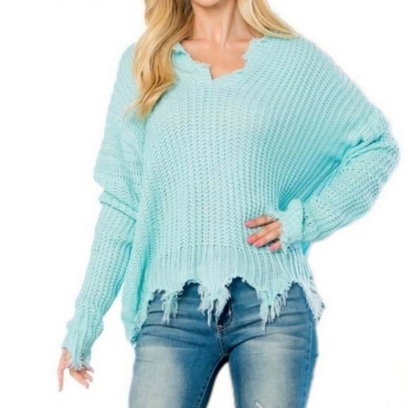 Loose Fit Sweater With Hood Womens - Picture 6 of 12